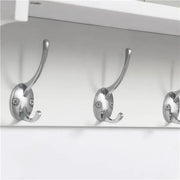 Hallway Coat Hook & Storage Unit White 4 Hooks Storage by Yaheetech