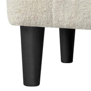 Yaheetech Ivory Boucle Barrel Chair – Curved Accent Armchair with Wood Legs Ivory Boucle Barrel Chair – Curved Accent Armchair with Wood Legs