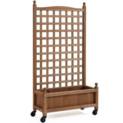 Yaheetech 50" H Raised Garden Bed with Trellis planter Box for Vine Climbing Plant 50" H Raised Garden Bed with Trellis planter Box for Vine Climbing Plant