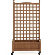Yaheetech 50" H Raised Garden Bed with Trellis planter Box for Vine Climbing Plant 50" H Raised Garden Bed with Trellis planter Box for Vine Climbing Plant