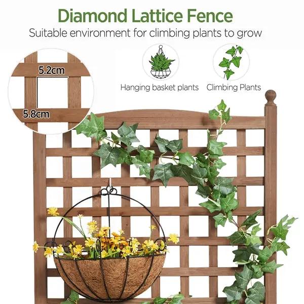 Yaheetech 50" H Raised Garden Bed with Trellis planter Box for Vine Climbing Plant 50" H Raised Garden Bed with Trellis planter Box for Vine Climbing Plant