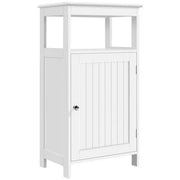4-Tier Bathroom Floor Cabinet with Single Door & Adjustable Shelf by Yaheetech