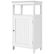 4-Tier Bathroom Floor Cabinet with Single Door & Adjustable Shelf by Yaheetech