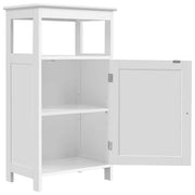 4-Tier Bathroom Floor Cabinet with Single Door & Adjustable Shelf by Yaheetech