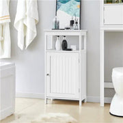 4-Tier Bathroom Floor Cabinet with Single Door & Adjustable Shelf by Yaheetech