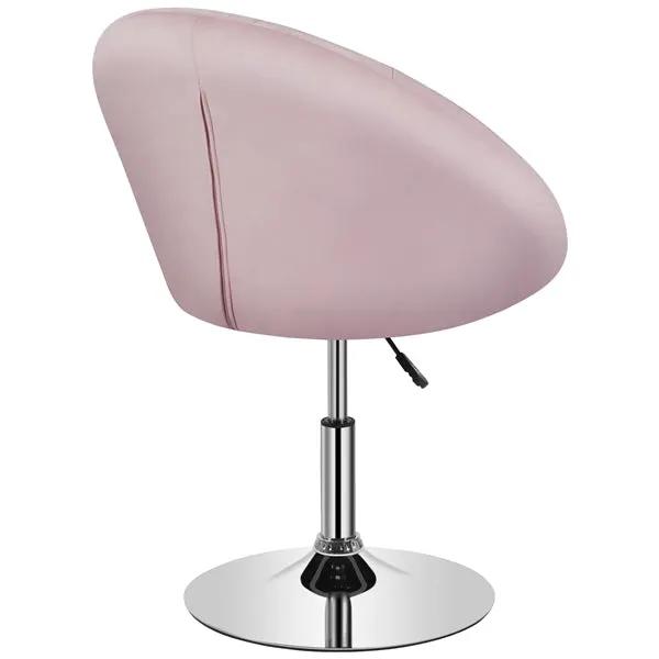 Makeup Vanity Chair Tufted Style Barrel Chair Contemporary Round Tufted Back Chair by Yaheetech