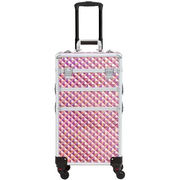 Yaheetech 3-in-1 Rolling Makeup Train Case Portable Cosmetic Trolley 3-in-1 Rolling Makeup Train Case Portable Cosmetic Trolley