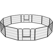 12 Panels Heavy Duty Dog Pen Pet Playpen Dog Exercise Barrier by Yaheetech