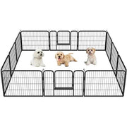 12 Panels Heavy Duty Dog Pen Pet Playpen Dog Exercise Barrier by Yaheetech
