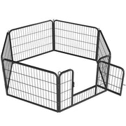 6 Panels Dog Playpen Foldable Metal Pet Playpen by Yaheetech