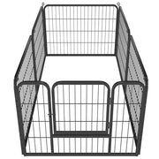 6 Panels Dog Playpen Foldable Metal Pet Playpen by Yaheetech