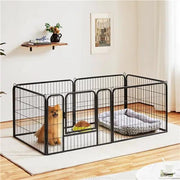6 Panels Dog Playpen Foldable Metal Pet Playpen by Yaheetech