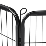 6 Panels Dog Playpen Foldable Metal Pet Playpen by Yaheetech