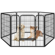 Yaheetech 31.5 Inch Heavy Duty Dog Playpen With Door Black Metal Enclosure Yaheetech 31.5 Inch Heavy Duty Dog Playpen With Door