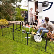8 Panels Dog Playpen Metal Pet Playpen Iron Dog Cat Exercise Barrier by Yaheetech