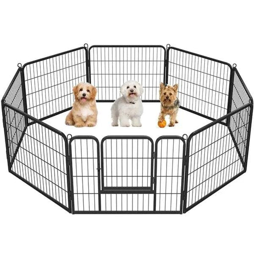 Yaheetech 8 Panels Dog Playpen Metal Pet Playpen Iron Dog Cat Exercise Barrier 8 Panels Dog Playpen Metal Pet Playpen Iron Dog Cat Exercise Barrier