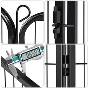 8 Panels Dog Playpen Metal Pet Playpen Iron Dog Cat Exercise Barrier by Yaheetech
