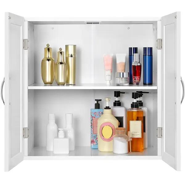 Wall Mount Cabinet Storage Organizer with Adjustable Shelf Cupboard Unit by Yaheetech