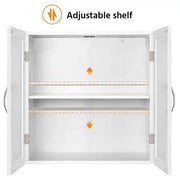 Wall Mount Cabinet Storage Organizer with Adjustable Shelf Cupboard Unit by Yaheetech