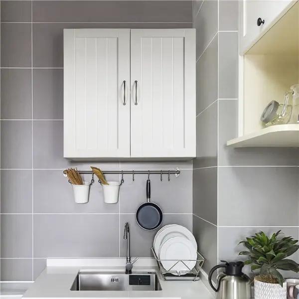 Wall Mount Cabinet Storage Organizer with Adjustable Shelf Cupboard Unit by Yaheetech