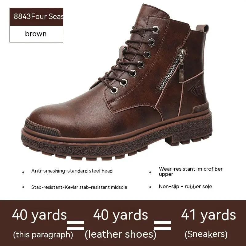 Mead's Supply & Equipment Outfitters limited Protective Work Footwear High Top Anti Impact Protective Work Shoes With Steel Toe Puncture Resistance High Top Steel Toe Protective Work Boots