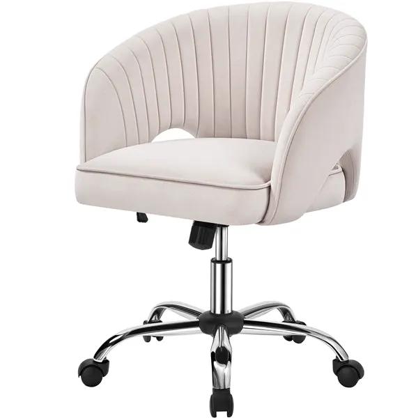 Home Office Chair Computer Chair with Tufted Barrel Back by Yaheetech