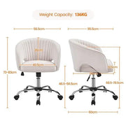 Home Office Chair Computer Chair with Tufted Barrel Back by Yaheetech