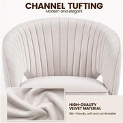 Home Office Chair Computer Chair with Tufted Barrel Back by Yaheetech