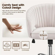 Home Office Chair Computer Chair with Tufted Barrel Back by Yaheetech