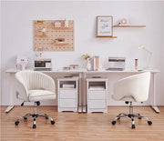 Home Office Chair Computer Chair with Tufted Barrel Back by Yaheetech