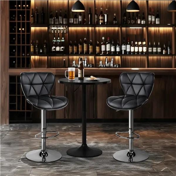 Adjustable Pub Table Bistro Table Pedestal Table by Yaheetech