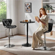 Adjustable Pub Table Bistro Table Pedestal Table by Yaheetech
