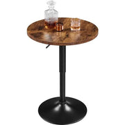 Adjustable Height Pub Table Counter Height Bistro Table w/ 360° Swivel Tabletop by Yaheetech