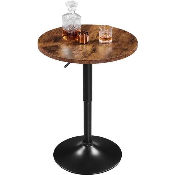 Adjustable Height Pub Table Counter Height Bistro Table w/ 360° Swivel Tabletop by Yaheetech