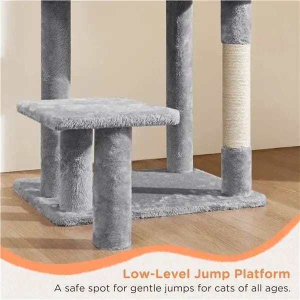 Yaheetech Yaheetech 57" Tall Cat Tree — Deluxe Multi-Level Cat Tower with Condo, Basket, Scratching Posts Yaheetech 57" Tall Cat Tree — Deluxe Multi-Level Cat Tower with Condo, Basket, Scratching Posts
