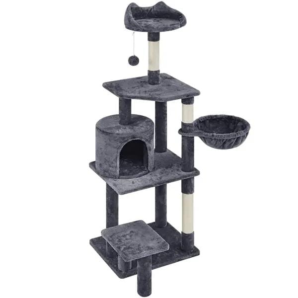 Yaheetech Yaheetech 57" Tall Cat Tree — Deluxe Multi-Level Cat Tower with Condo, Basket, Scratching Posts Yaheetech 57" Tall Cat Tree — Deluxe Multi-Level Cat Tower with Condo, Basket, Scratching Posts