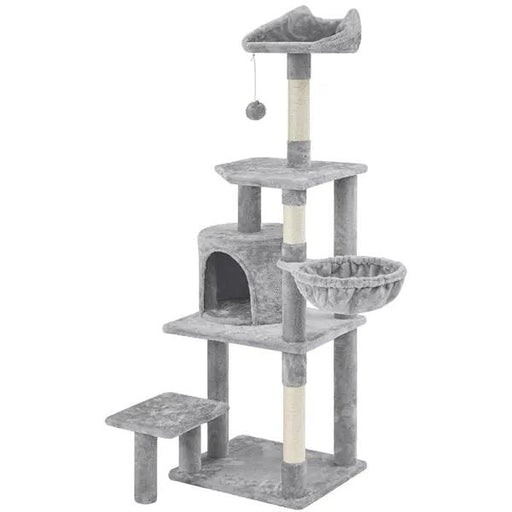 Yaheetech Yaheetech 57" Tall Cat Tree — Deluxe Multi-Level Cat Tower with Condo, Basket, Scratching Posts Yaheetech 57" Tall Cat Tree — Deluxe Multi-Level Cat Tower with Condo, Basket, Scratching Posts