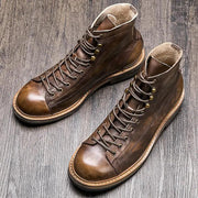 Men's Vintage Leather High Top Martin Boots for Summer by Mead's Supply & Equipment Outfitters limited