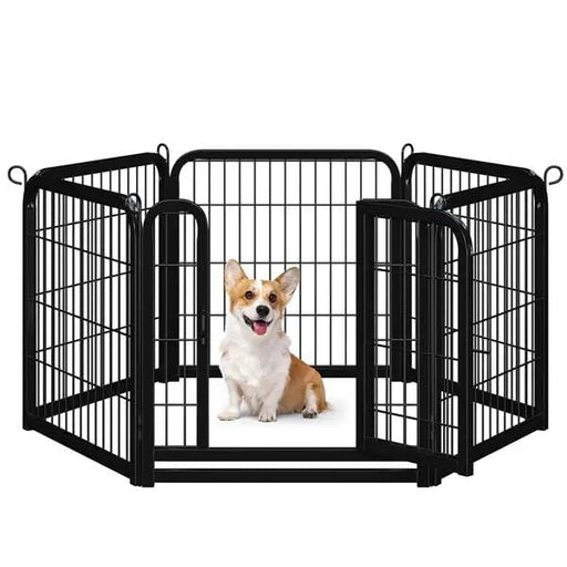 Yaheetech 6 Panels Dog Pen Metal Pet Playpen Pet Fence 6 Panels Dog Pen Metal Pet Playpen Pet Fence