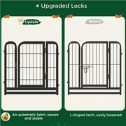 6 Panels Dog Pen Metal Pet Playpen Pet Fence by Yaheetech