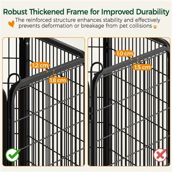 6 Panels Dog Pen Metal Pet Playpen Pet Fence by Yaheetech