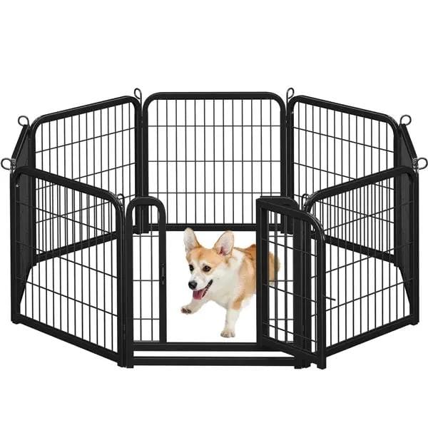 60cm Tall Dog Playpen Panels 8 Panels Dog Pen Metal Pet Playpen by Yaheetech