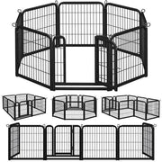 60cm Tall Dog Playpen Panels 8 Panels Dog Pen Metal Pet Playpen by Yaheetech