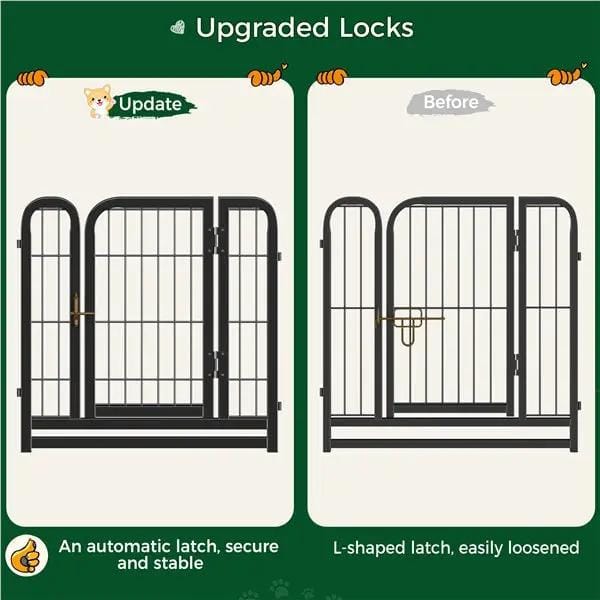 60cm Tall Dog Playpen Panels 8 Panels Dog Pen Metal Pet Playpen by Yaheetech