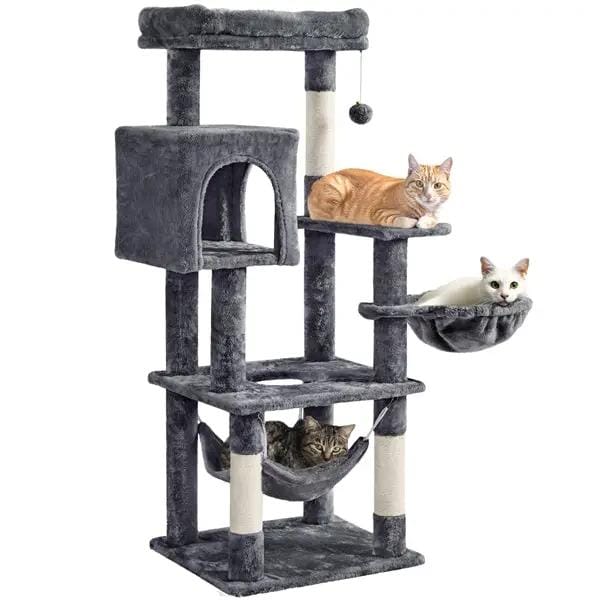 Multilevel Medium Cat Tree Plush Cat Tower with Sisal Scratching Posts by Yaheetech
