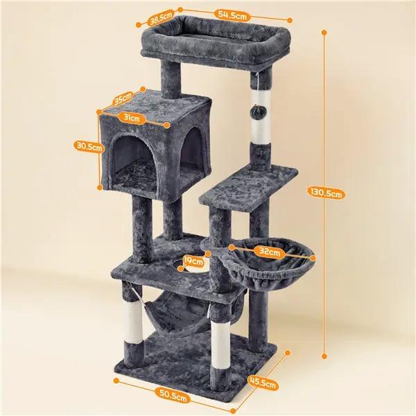 Multilevel Medium Cat Tree Plush Cat Tower with Sisal Scratching Posts by Yaheetech