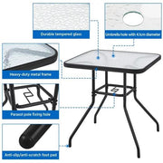 Yaheetech 27.5'' Outdoor Coffee Table Patio Square Bistro Table 27.5'' Outdoor Coffee Table Patio Square Bistro Table