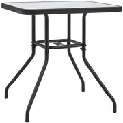 27.5'' Outdoor Coffee Table Patio Square Bistro Table by Yaheetech