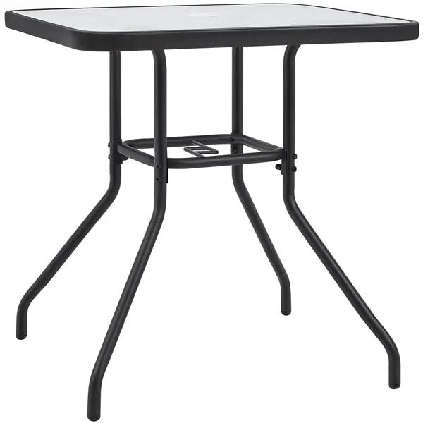 27.5'' Outdoor Coffee Table Patio Square Bistro Table by Yaheetech