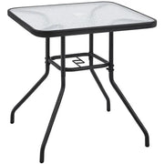 27.5'' Outdoor Coffee Table Patio Square Bistro Table by Yaheetech